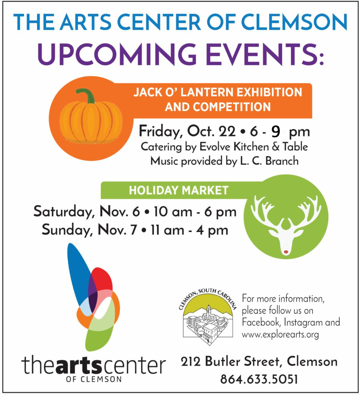 The Arts Center of Clemson – Holiday Market